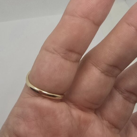 14k Solid Yellow Gold Clover/Flower Onyx Bypass Ring Size 8.5 - Picture 11 of 13